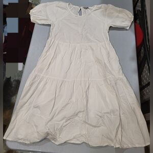 Everlane Cream Puff Sleeve Dress